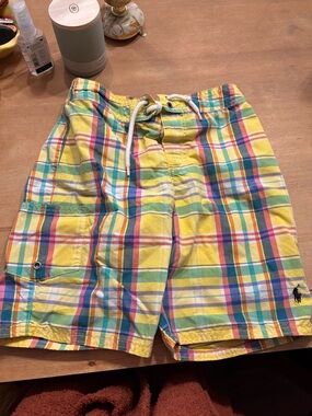 Ralph Lauren Multicolor Yellow Plaid Swim Shorts